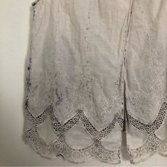 Anthropologie Aratta Silent Journey Embroidered Split Back Tank - Picture 6 of 9